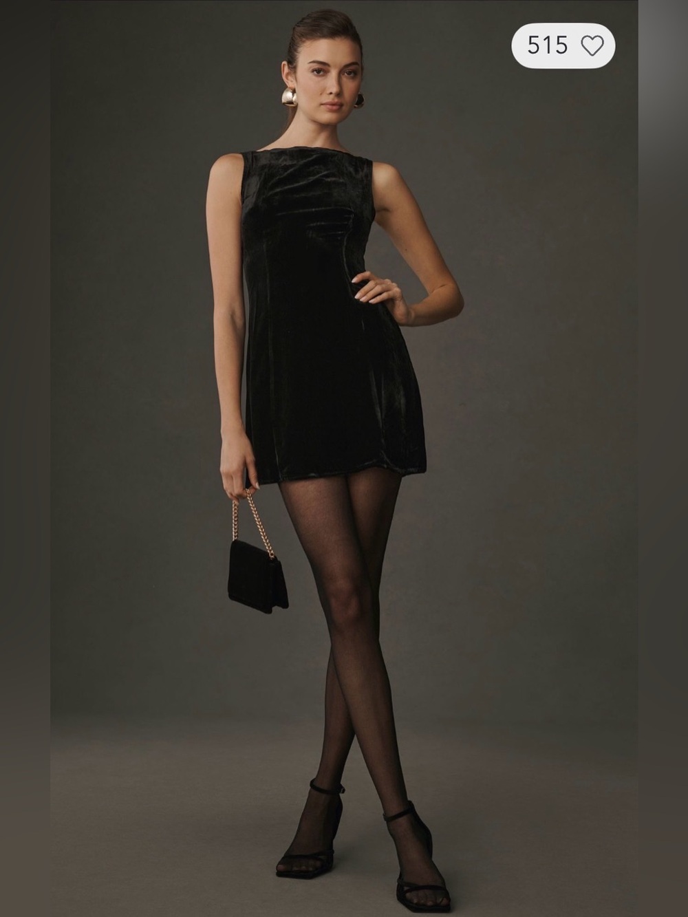 REFORMATION‎ Brisbane Velvet Dress Black Silk Blend Mini XS-S